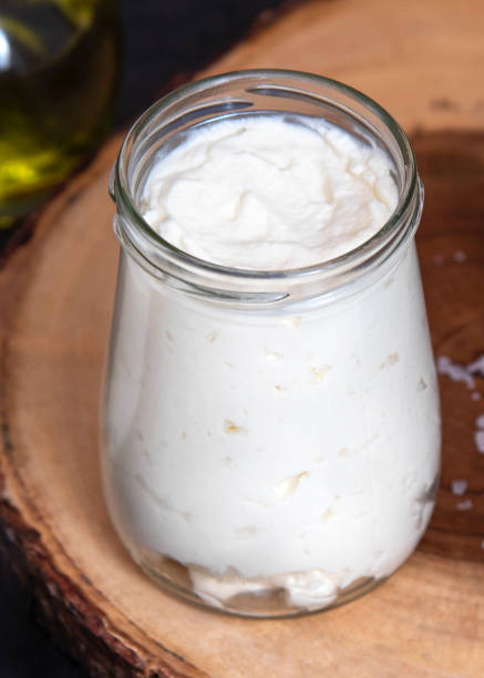 istock Homemade mayonnaise. Mayonnaise texture. Close up 1305463791