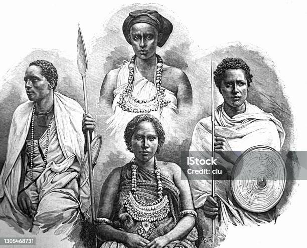 Soumal Somali People Four Composite Image Stock Illustration - Download Image ...