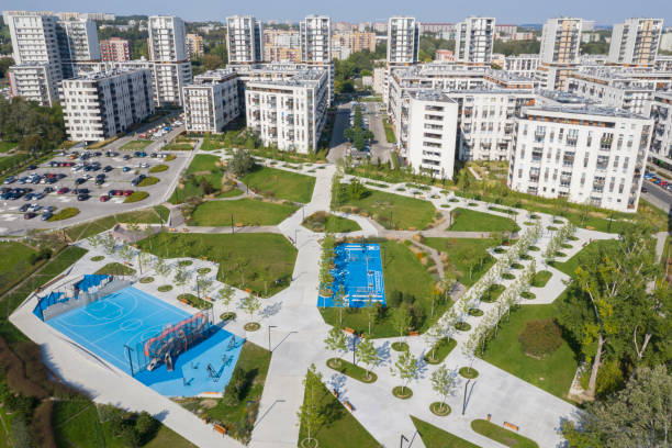 istock Recreational Area in a Modern Residential District 1305469782