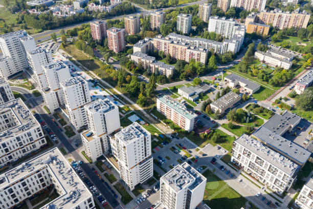 istock Modern Residential District, Aerial View 1305470210