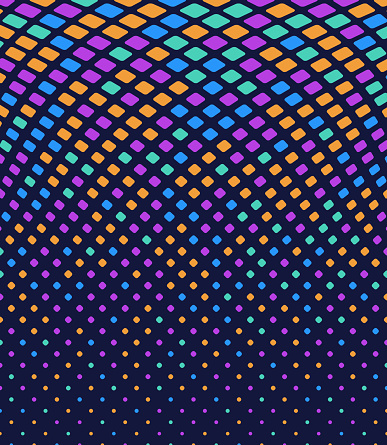 Color blend abstract halftone background pattern design.