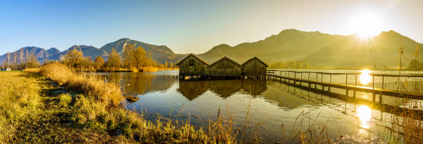 old hut at the kochel lake - bavaria