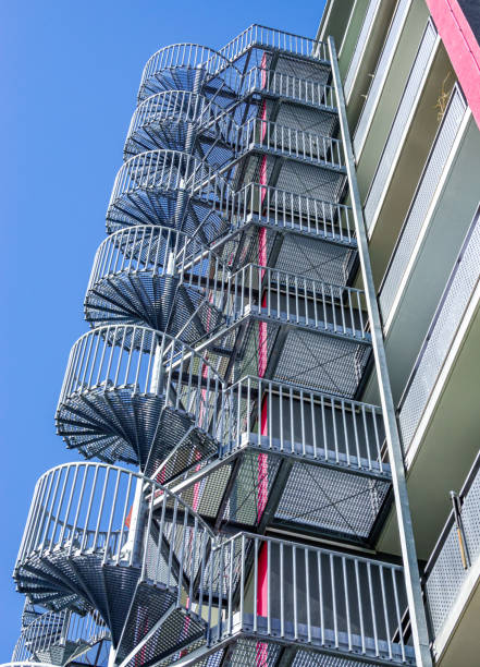 istock spiral staircase at a building 1305475819