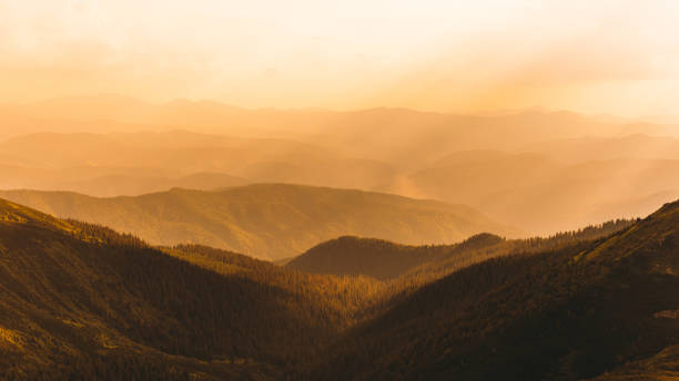 istock Scenic panoramic view of the beautiful mountain scales during sunset 1305479023