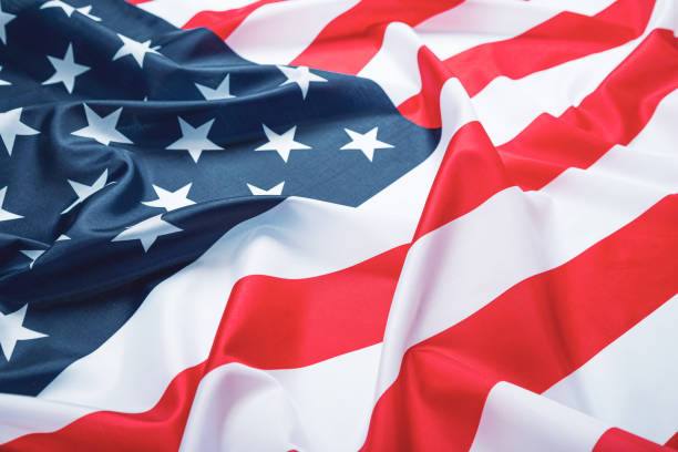 istock USA flag, close-up. Studio shot 1305480899