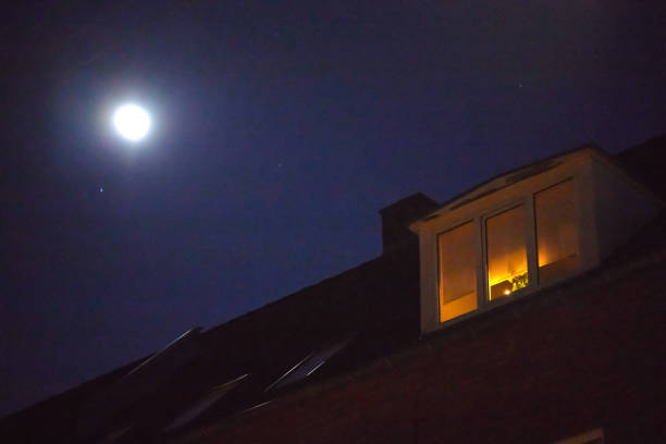 lights in a apartment at night