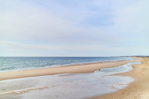 istock beautiful view of the ocean with clear blue sky 1305483264