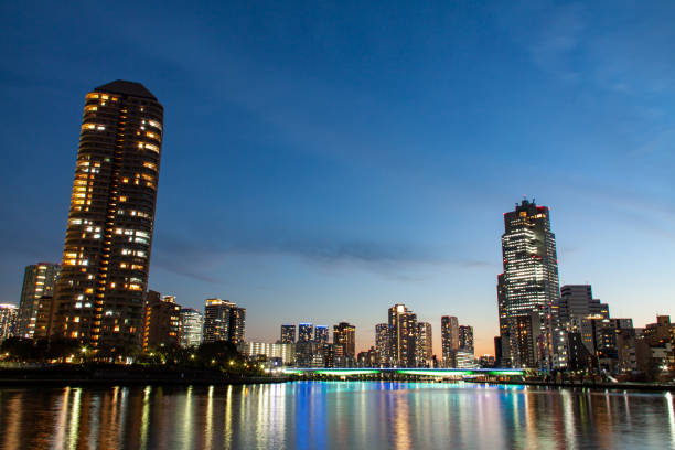 istock Beautiful Tokyo cityscape at dusk 1305487886