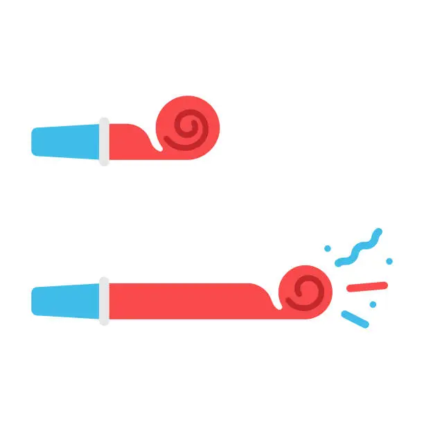Vector illustration of Party Blower Icon Vector Design on White Background.