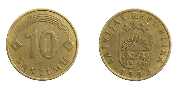 istock latvia ten santimus coin on a white isolated background 1305496446