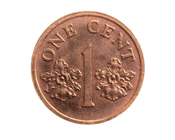 istock Singapore one cent coin on a white isolated background 1305496549