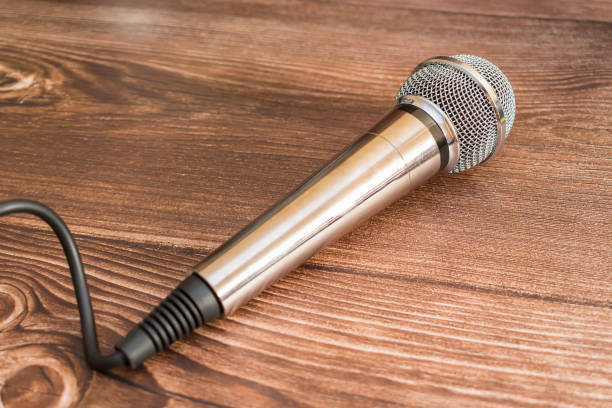 istock Music microphone for voice recording and singing karaoke 1305496674