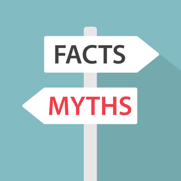 istock sign roads with facts and myths directions 1305502412