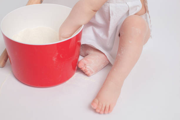 istock One year old baby chef. 1305502737