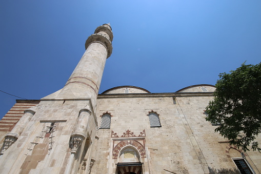 Edirne, Turkey-August 15, 2015: External View of Edirne Yildirim Beyazit Mosque.