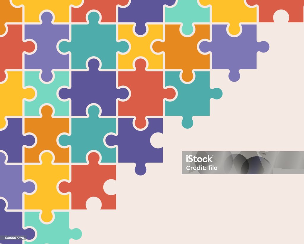Puzzle Background Pattern Puzzle background pattern design copy space. Puzzle stock vector