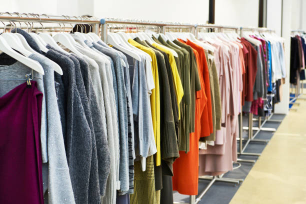 istock Women's clothing in store 1305511438