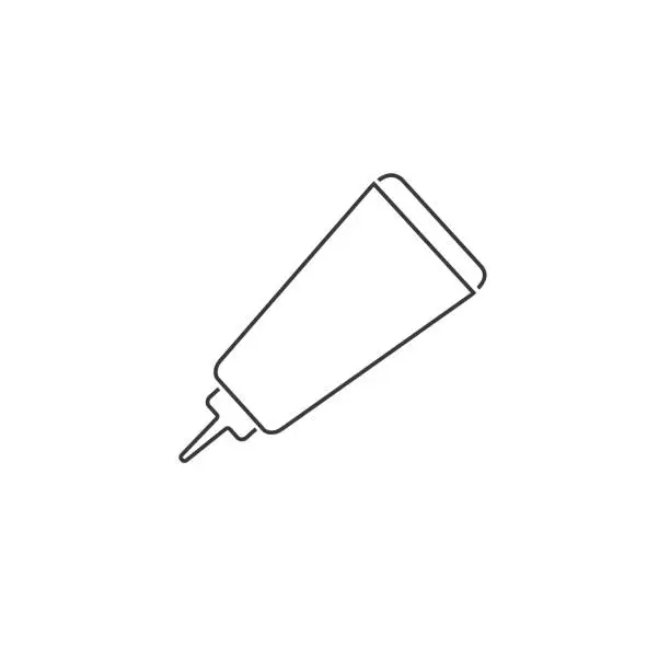 Vector illustration of Glue line icon. Glue design concept from collection. Simple element vector illustration on white background