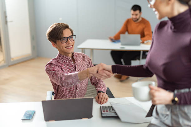 istock Handshake for the new agreement. 1305515731
