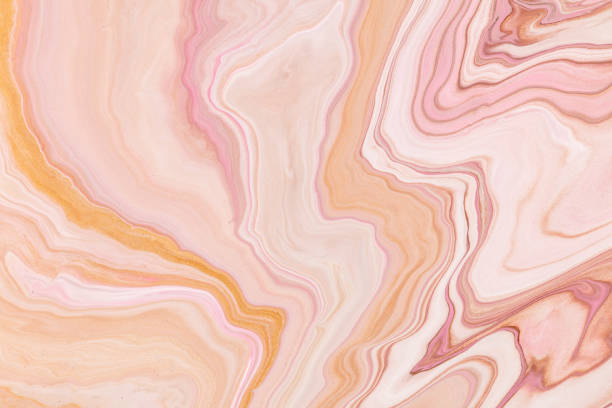 istock Fluid art texture. Abstract background with iridescent paint effect. Liquid acrylic picture with flows and splashes. Mixed paints for baner or wallpaper. Orange, pink and white overflowing colors. 1305515781