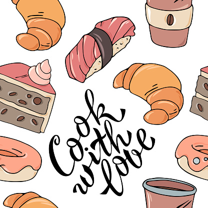 Cafe Items Graphics Cafe Items Seamless Pattern Vector Illustration Stock Illustration ...