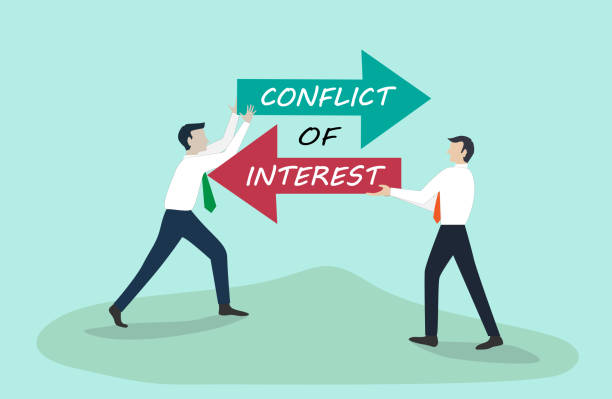 ilustrações de stock, clip art, desenhos animados e ícones de conflict of interest - conflict