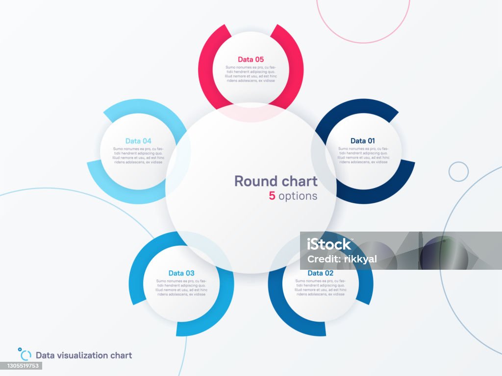 Powerpoint Graphique Rond Modèle De Graphique Graphique Graphique À Cercle Rond Vectoriel Divisé ...