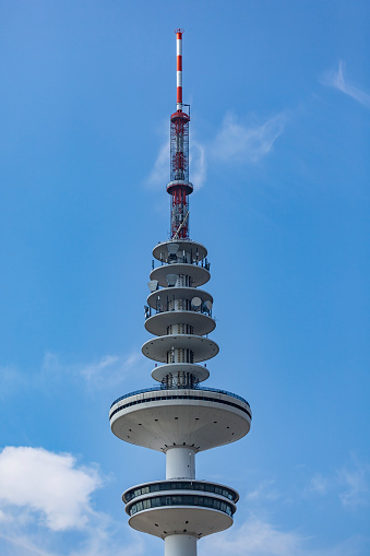 top of the tv tower in hamburg, germany.