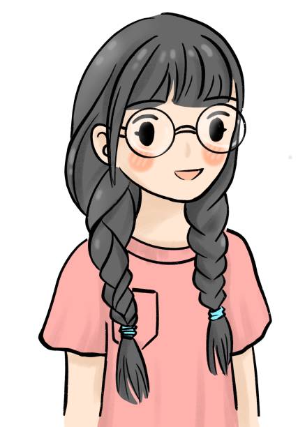 Digital Painting Hand Draw Illustration With Pencil Texture Character Design Cute Pink Cheek Braided Hair Glasses Girl In Plain Pink Tshirt Isolated On White Background Stock Illustration - Download Image Now - iStock Digital Painting Hand Draw Illustration With Pencil Texture Character Design Cute Pink Cheek Braided Hair Glasses Girl In Plain Pink Tshirt Isolated On White Background Stock Illustration - Download Image Now - iStock