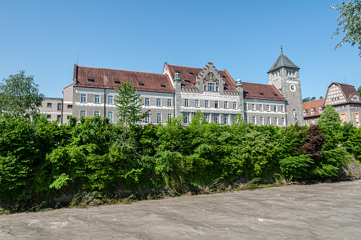 View of the historic Courthouse in Feldkirch, Austria, built under Franz Josef I, Austrian Monarchy. 03.06.2019