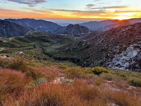 Sunset in the San Gabriel Mountains, California