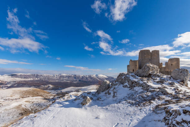 istock Rocca Calascio under the snow on a sunny day 1305555538