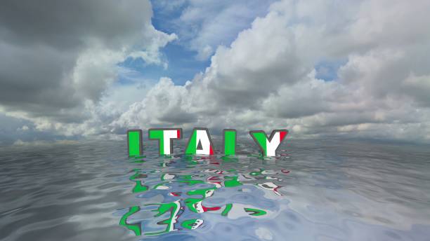 istock Italy 3d illustration text floating on water vacation concept 1305555594
