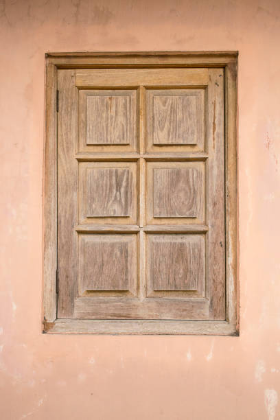 istock Background, An old window that faded with time 1305557473