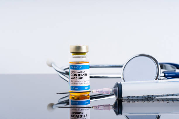 istock Covid vaccine bottle with close up view 1305563105