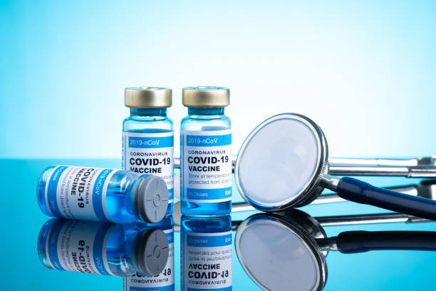 istock Covid vaccine bottle with close up view 1305564739