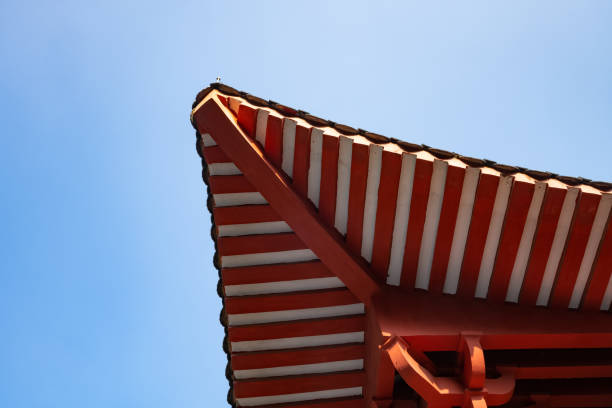 corner of a traditonal chinese temple roof