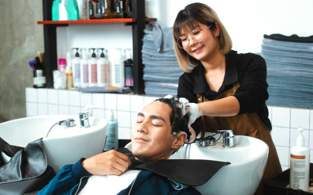 Asian Guy Washing Hair Stock Photos, Pictures & Royalty-Free Images ...