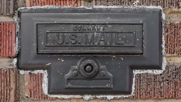 istock Vintage Residential US Mailbox Slot 1305598087