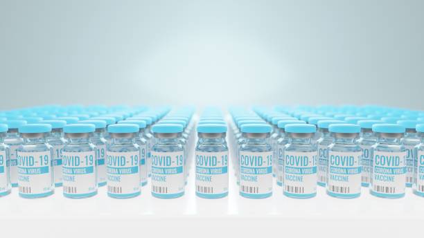 istock A coronavirus or COVID-19 vaccine bottle placed on a table in laboratory. 3D illustration rendering in the concept of antivirus treatment. 1305601444
