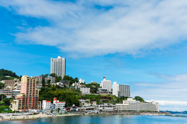 atami coast view３ - mor imagens e fotografias de stock