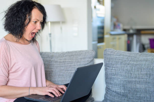 istock Woman with a shocked emotion 1305603477