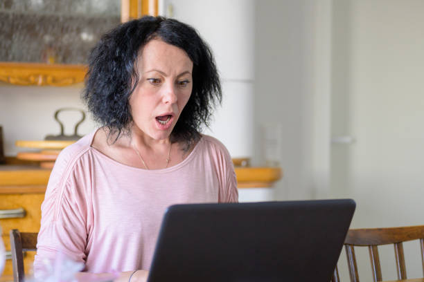 istock Woman with a shocked emotion 1305604505