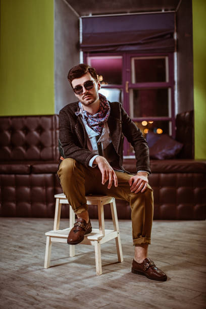 istock Young stylish man in casual cloth lifestyle 1305608351