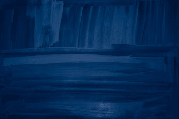 istock Blue paint brush strokes wall texture background 1305616094