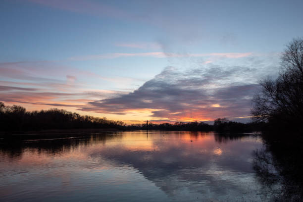 Sunset in England,Branston Water Park 2021