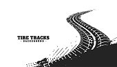 abstract winding tire track mark background