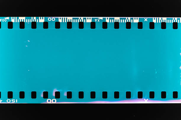 istock Vintage turquoise film texture 1305620346