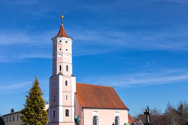 Chapel at the cemetery in Aichach, Bavaria, Germany