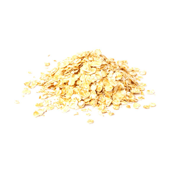 istock oatmeal isolated on white background. 1305628722